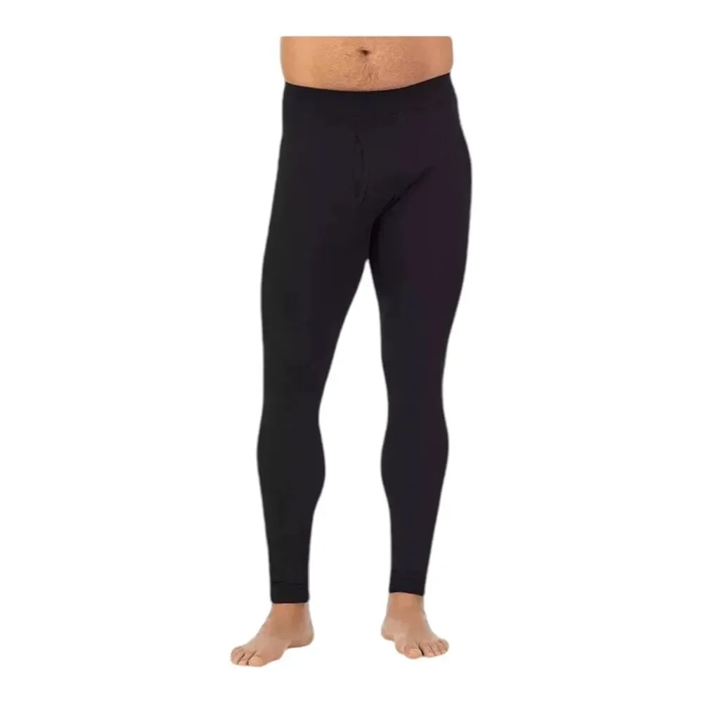 Men’s Base Layer Pants Midweight Cottonwear Performance Cuddl Duds Black Size XL